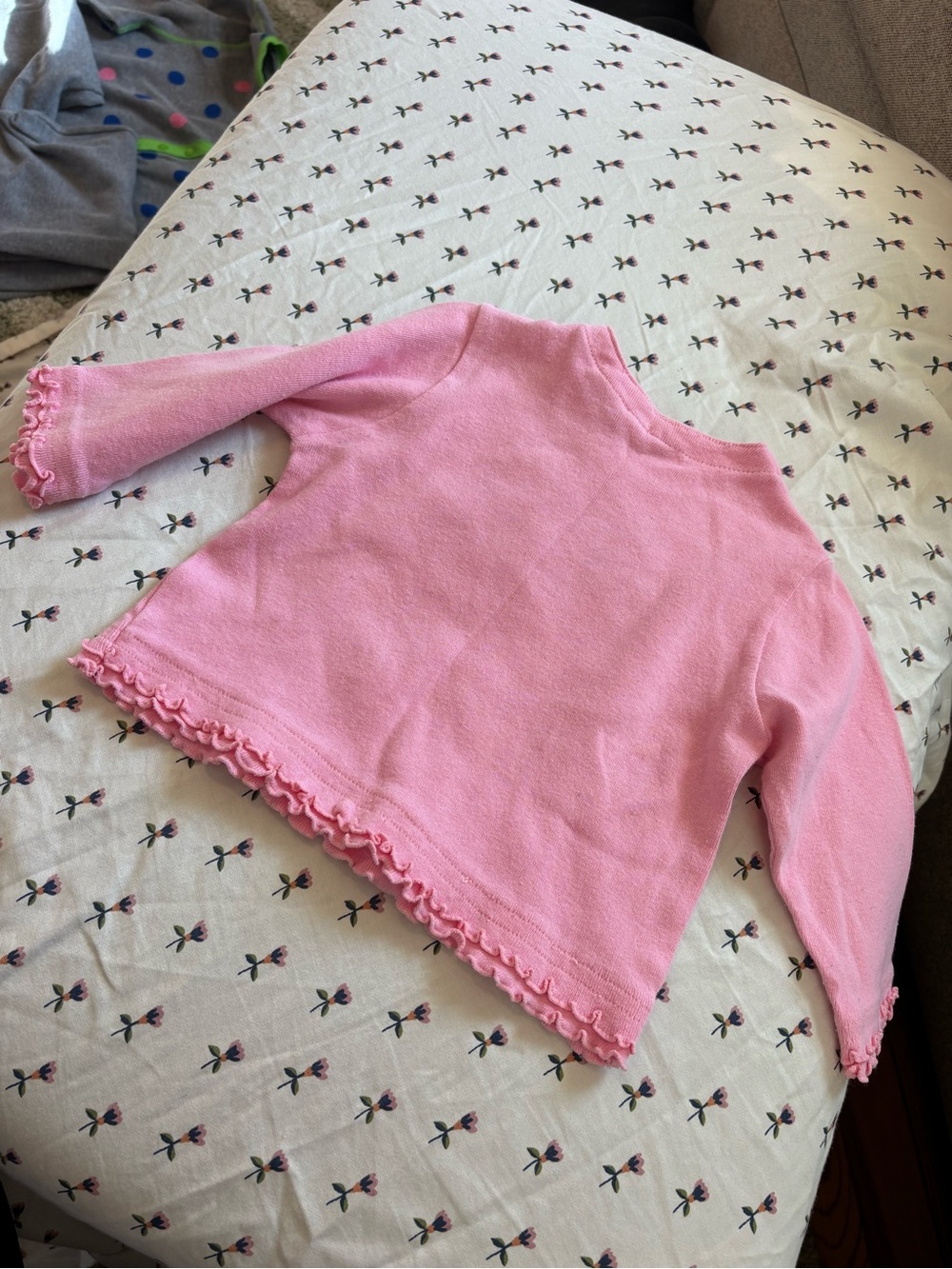 Pink Embroidered lady bug Long-Sleeve Baby sweater - Picture 6 of 7